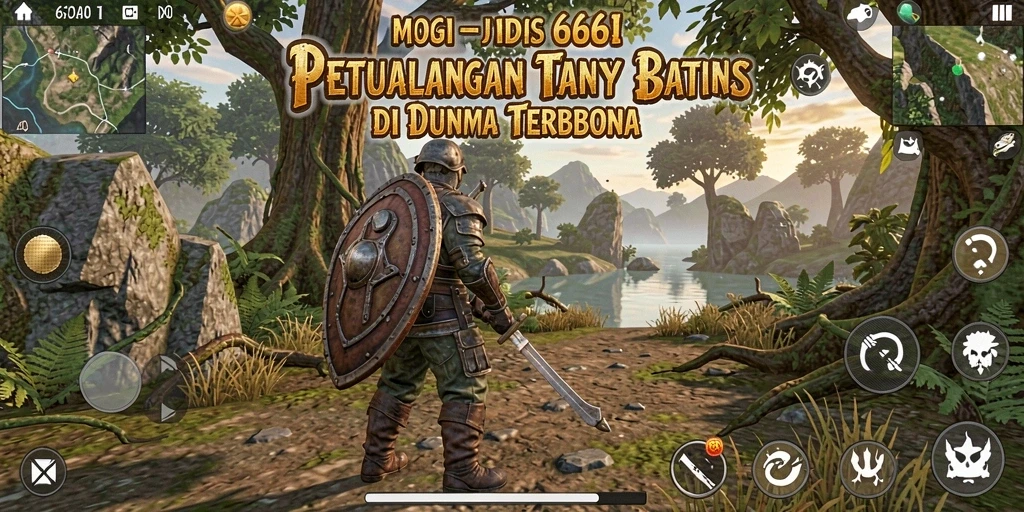 Tangkapan layar menunjukkan eksplorasi mendalam dalam dunia terbuka di 666I.