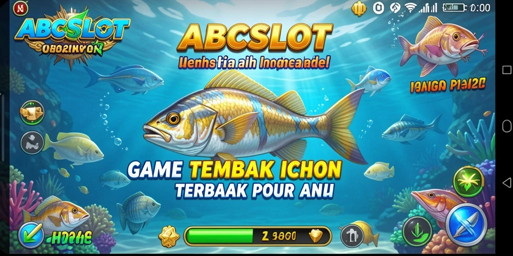 Tampilan menembak ikan yang seru dalam gameplay ABCSLOT.