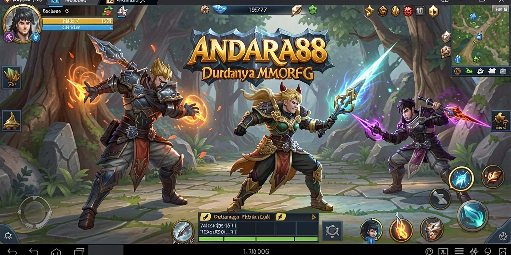 Tampilan gameplay mendebarkan dalam petualangan MMORPG.