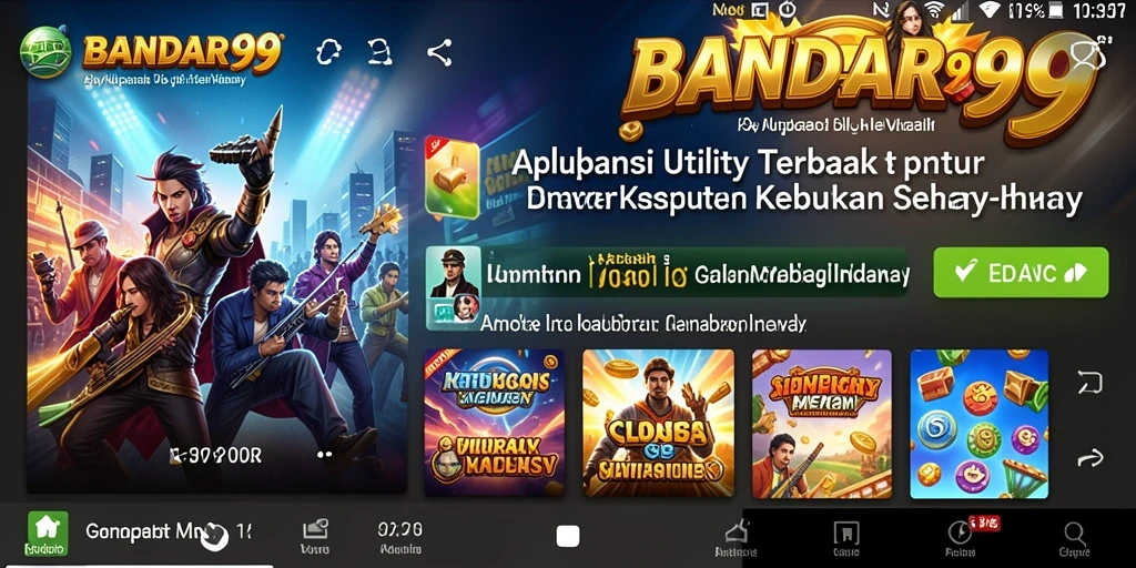 Tampilan antarmuka aplikasi BANDAR99 yang user-friendly.