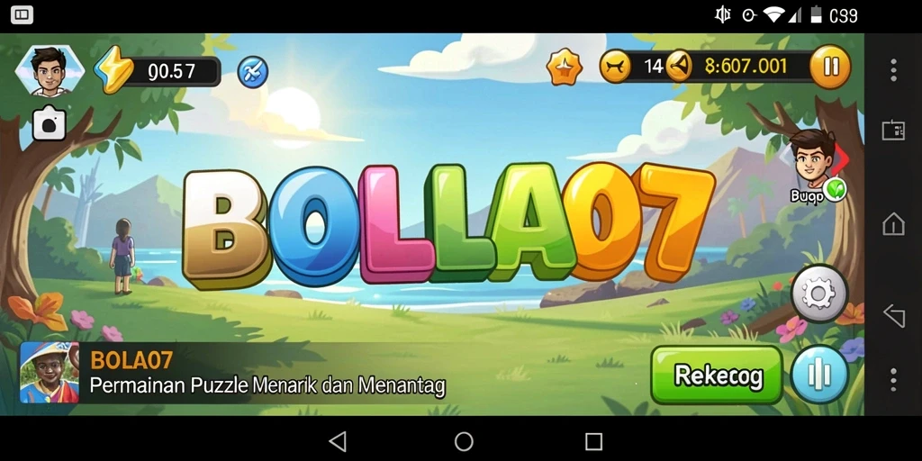 Tampilan gameplay BOLA07 dengan tantangan puzzle menarik.