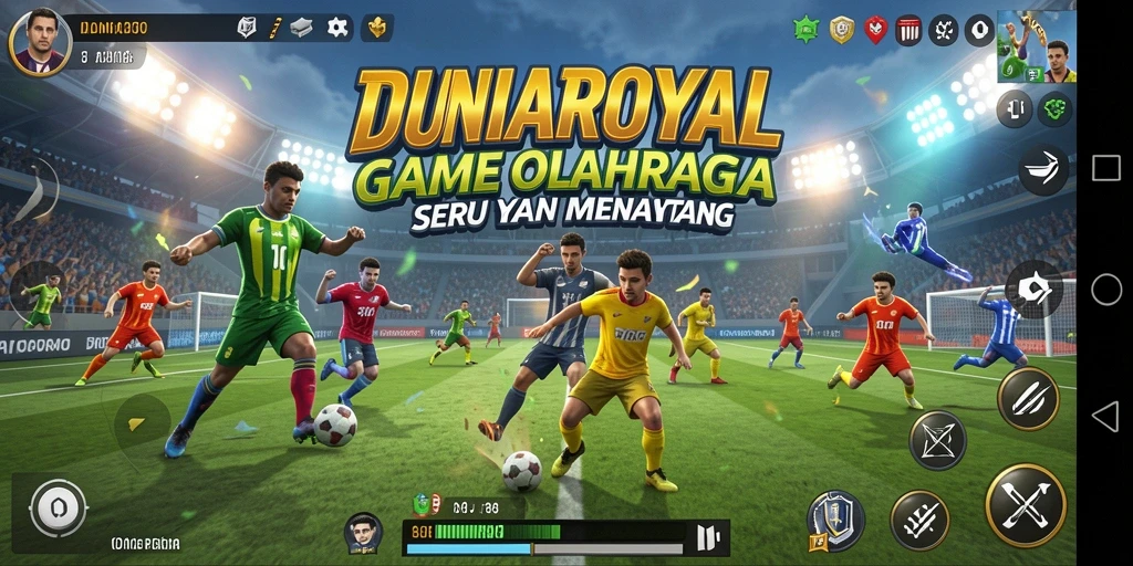 Gameplay seru dalam DUNIAROYAL dengan berbagai olahraga.