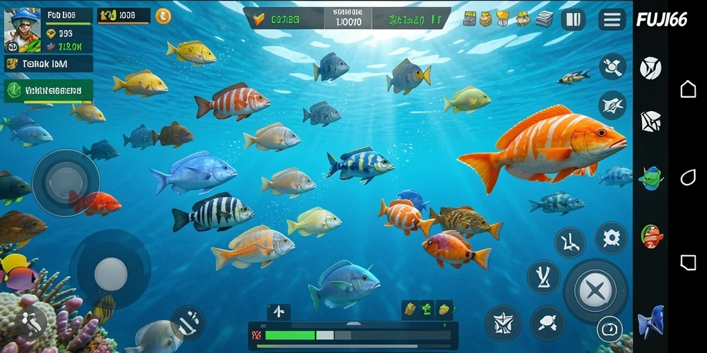 Tampilan seru gameplay Tembak Ikan dalam FUJI66.
