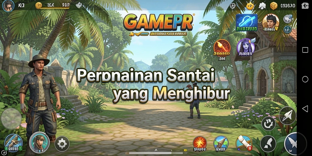 Tampilan menarik dari GAMERP yang menampilkan gameplay santai.