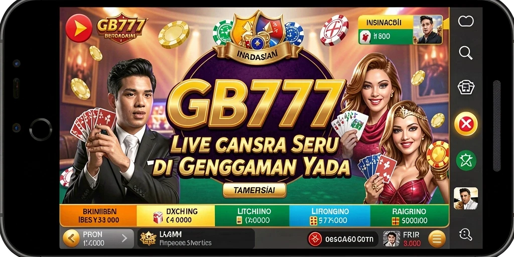 Tampilan gameplay Live Casino yang mendebarkan di GB777.