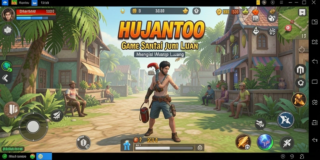 Tampilan gameplay HUJANTOTO yang menarik dengan grafis cerah.