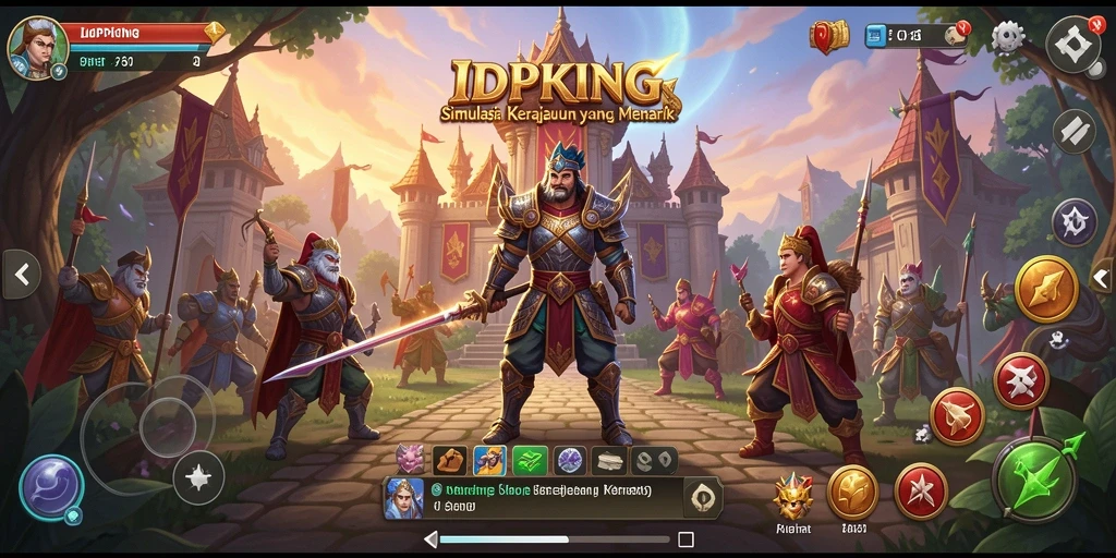 Tampilan gameplay menarik dari IDPKING dalam membangun kerajaan.