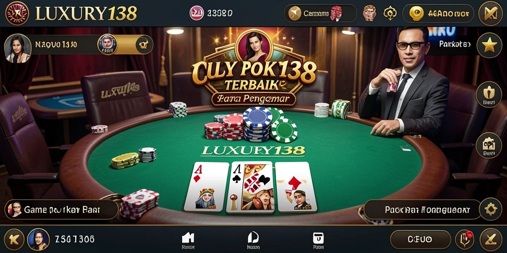 Tampilan antarmuka <strong>LUXURY138</strong> menampilkan gameplay seru Poker dengan pemain lain.