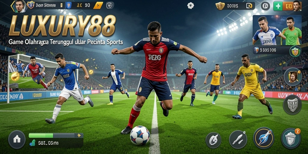 Tampilan utama LUXURY88 dengan gameplay seru dan kompetitif di arena olahraga.