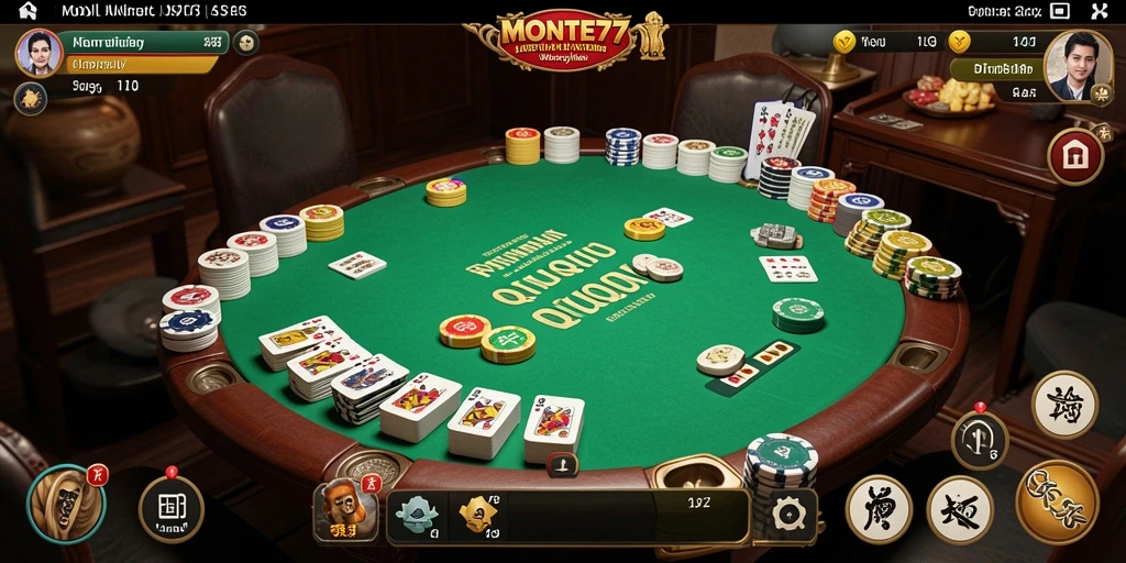 Screenshot gameplay QiuQiu yang menarik dari MONTE77.