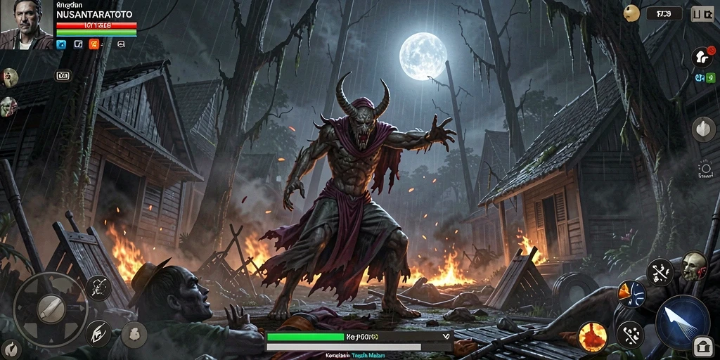Tangkapan layar gameplay yang mencekam dan misterius di NUSANTARATOTO.