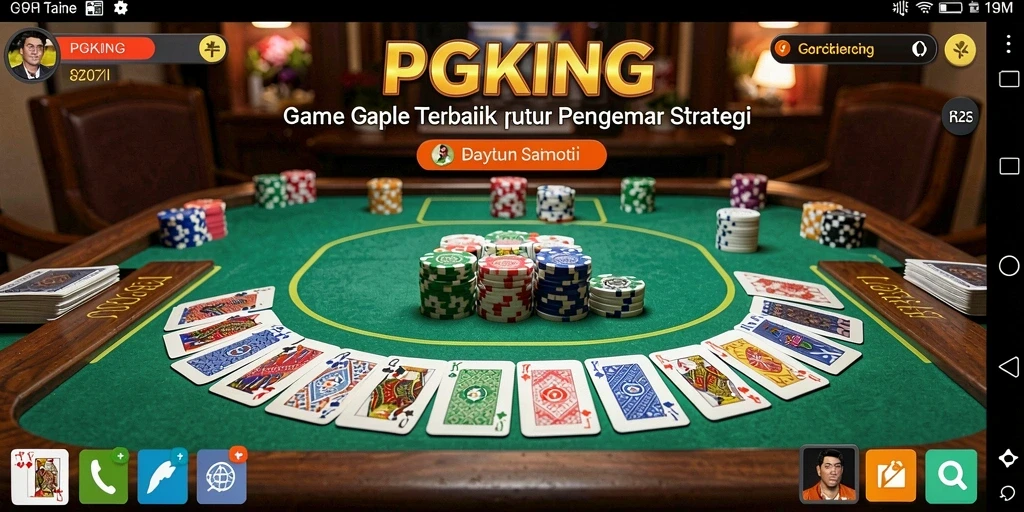 Tangkapan layar PGKING menunjukkan gameplay seru dan kompetitif Gaple.