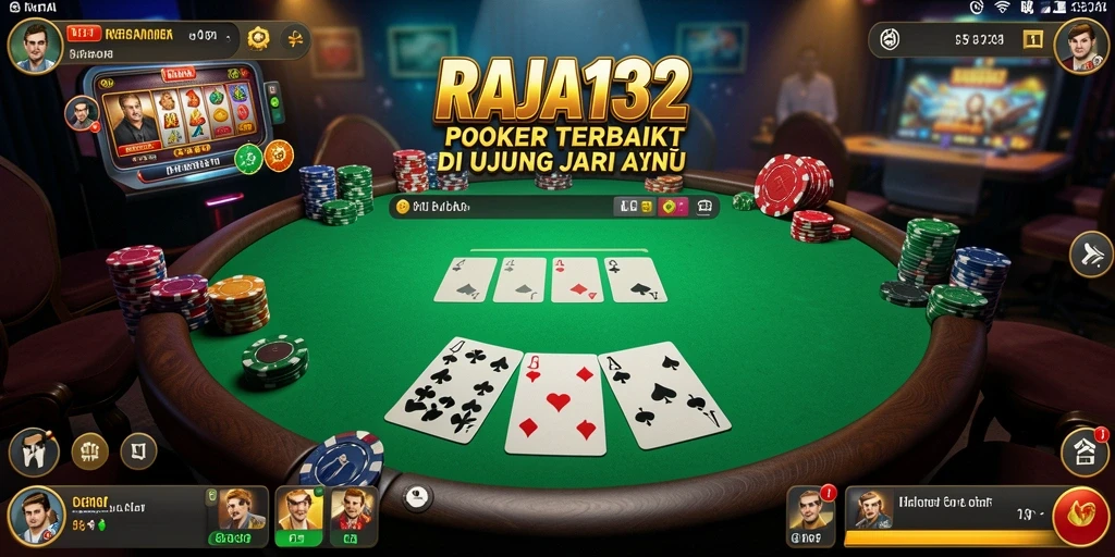 Screenshot gameplay RAJA132 yang menunjukkan suasana permainan Poker yang seru.