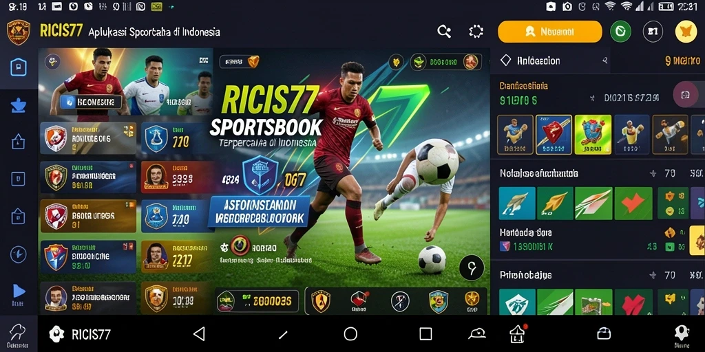 Tampilan menarik dari aplikasi RICIS77 yang menampilkan berbagai opsi taruhan.