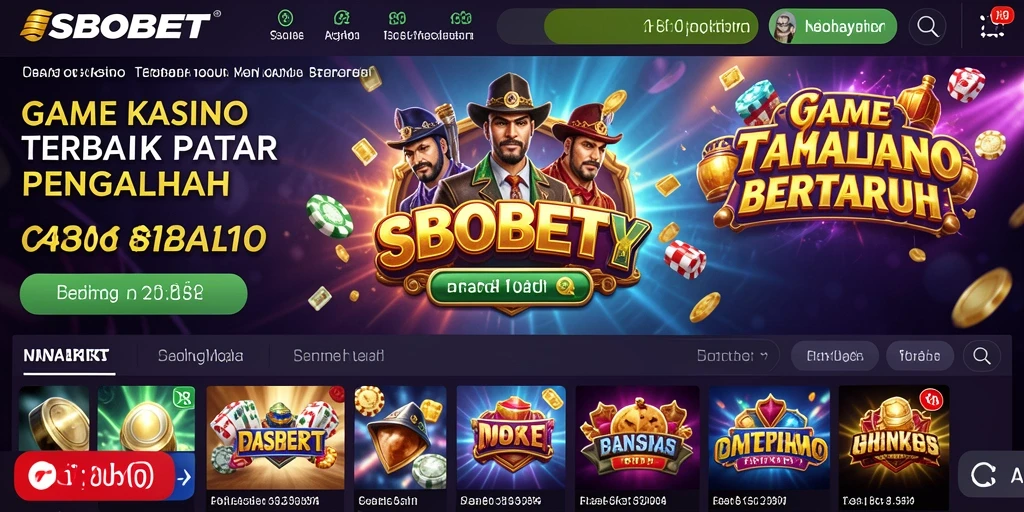 Tampilan gameplay SBOBET yang menarik dalam aplikasi Kasino.