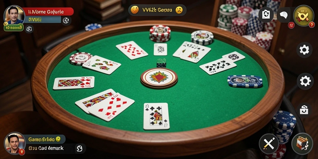 Tampilan gameplay Gaple di VV62 yang seru dan menarik.