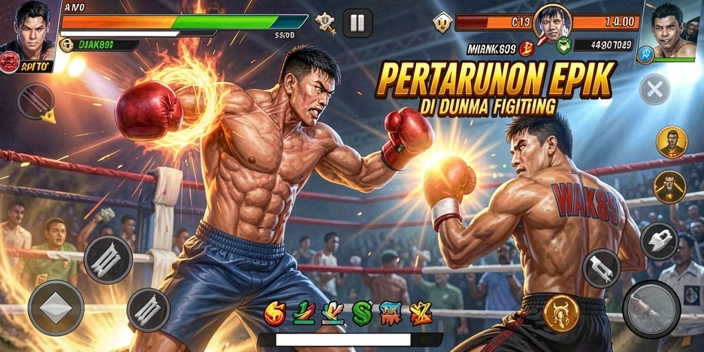 Screenshot WAK89 menampilkan aksi seru dalam game Fighting.