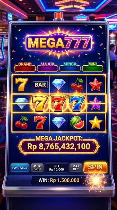 Tampilan antarmuka Mega777 yang sederhana dan intuitif.